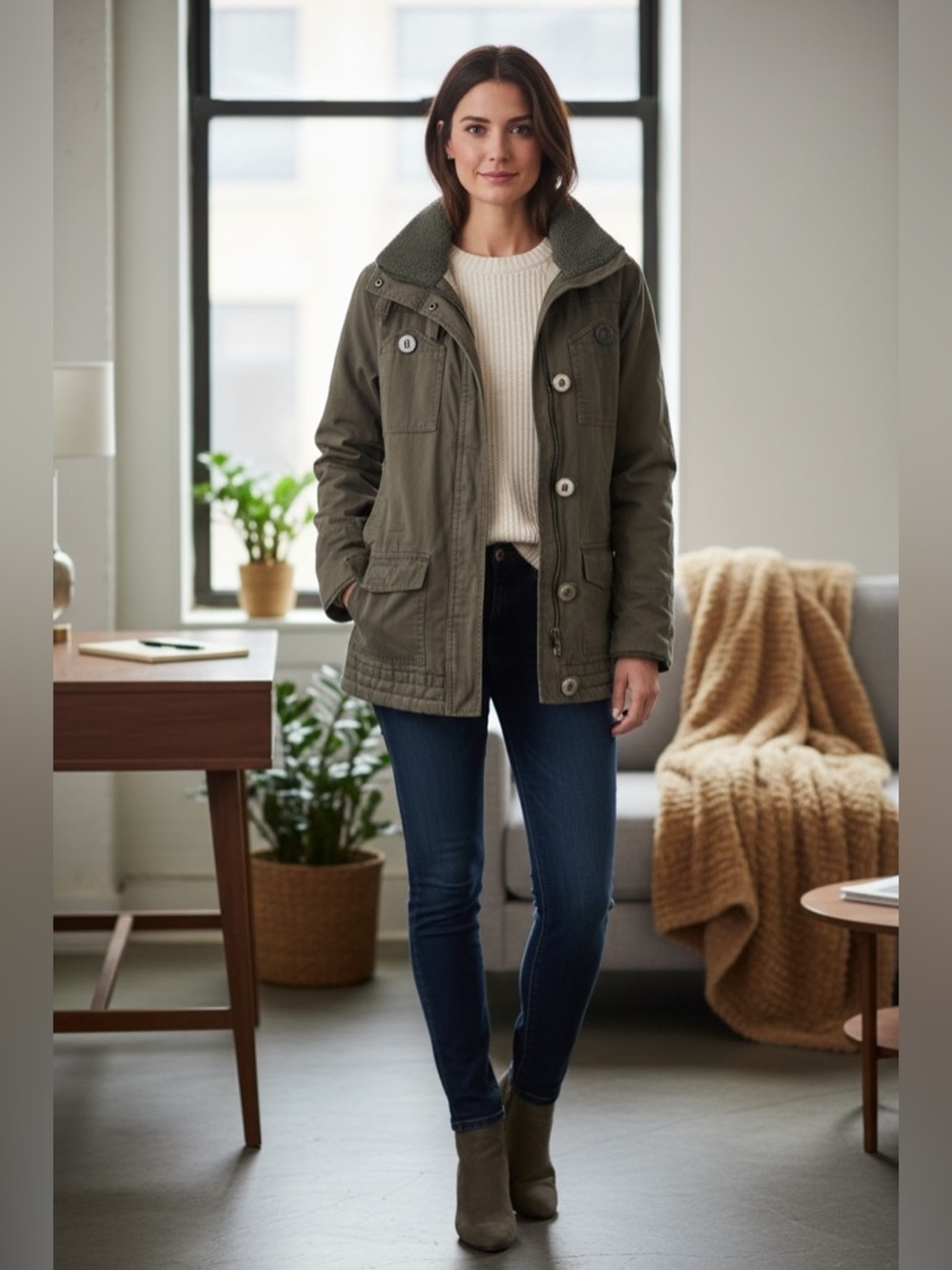 SCAPEGOAT Jacket Coat Women’s Small Zip Up Lightweight Casual S